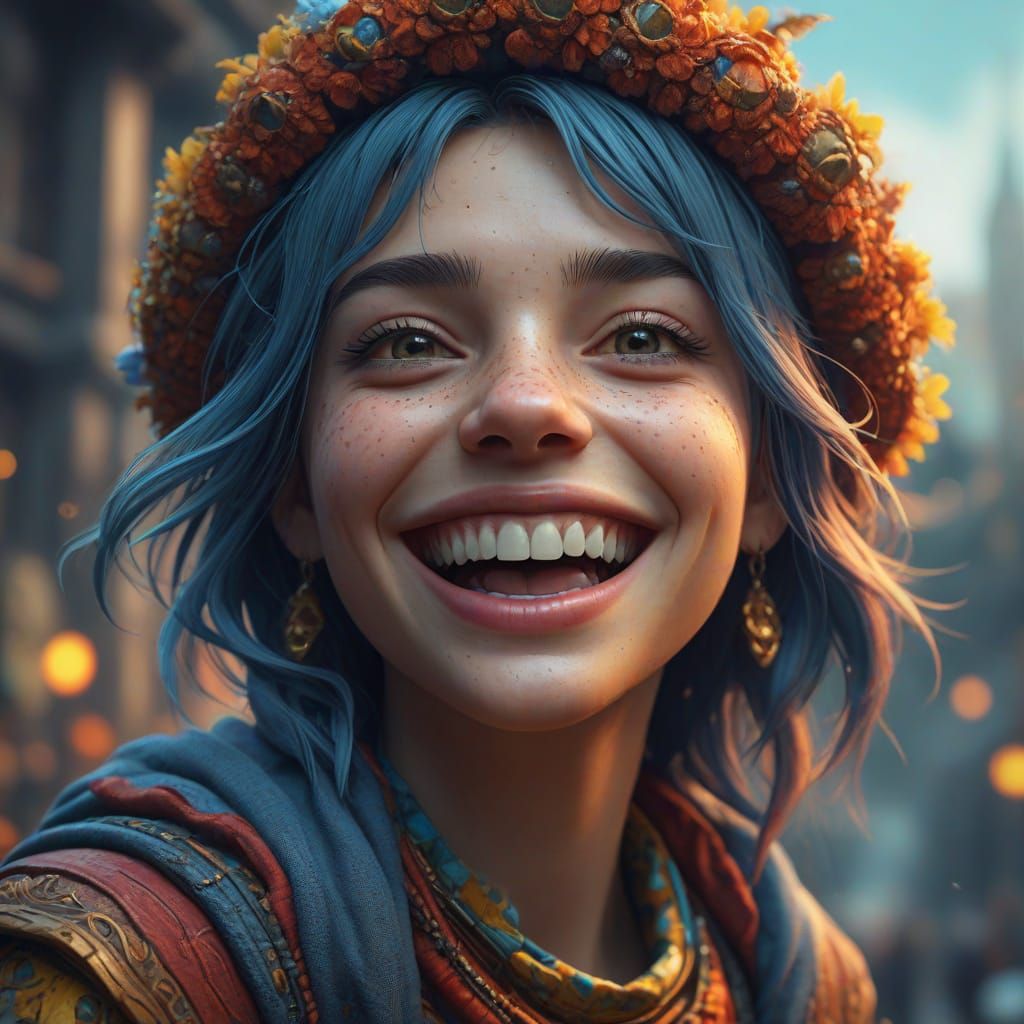 World Smile Day Celebration in Fantastical Matte Painting