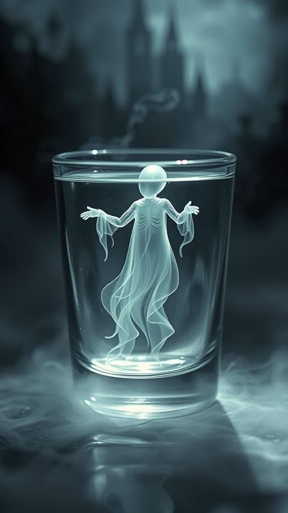 Ethereal Ghost in Crystal Clear Glass
