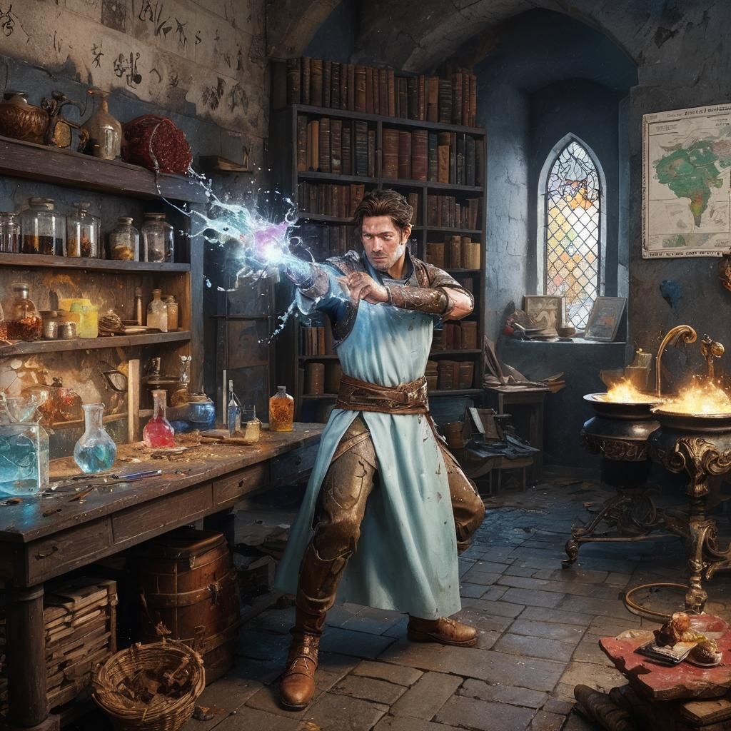 Detailed Hyperrealistic Portrait in Splash Art Style