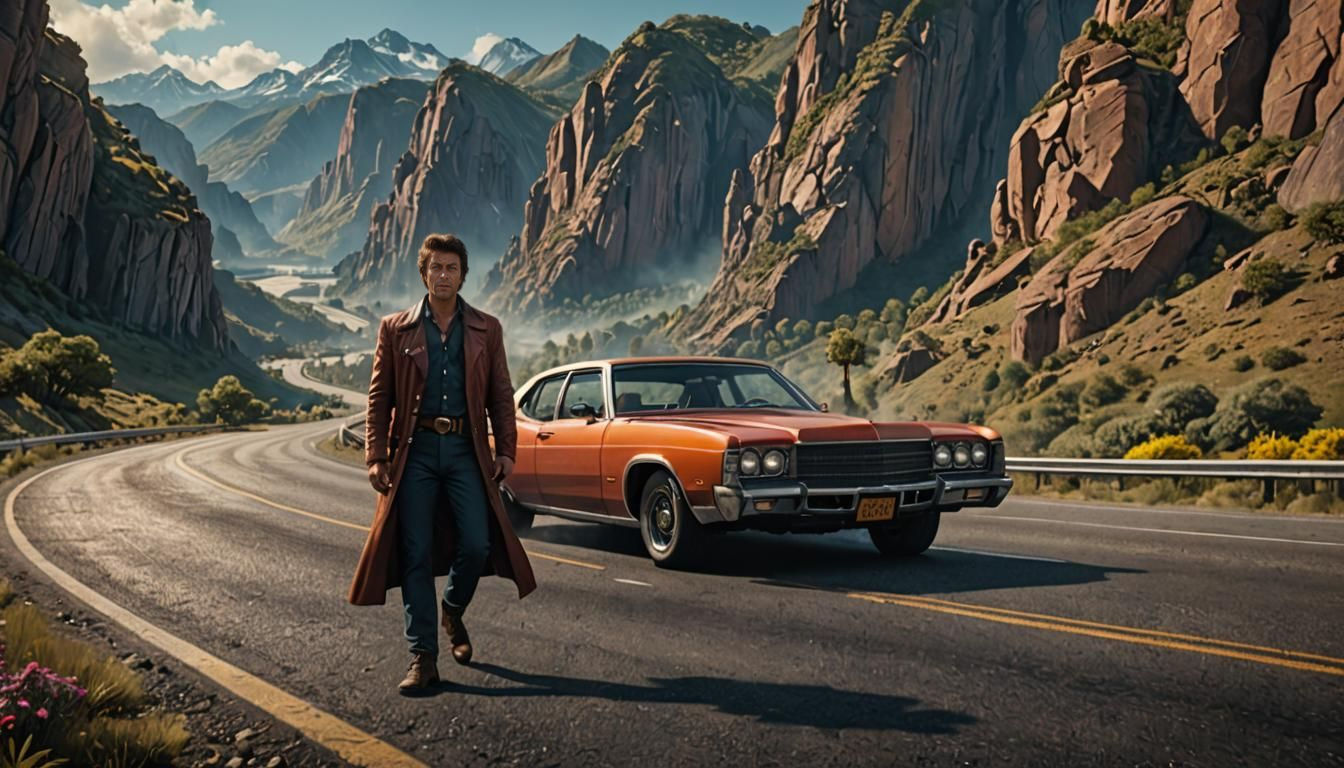 David Banner Hitchhiking: Detailed Matte Painting in 8k