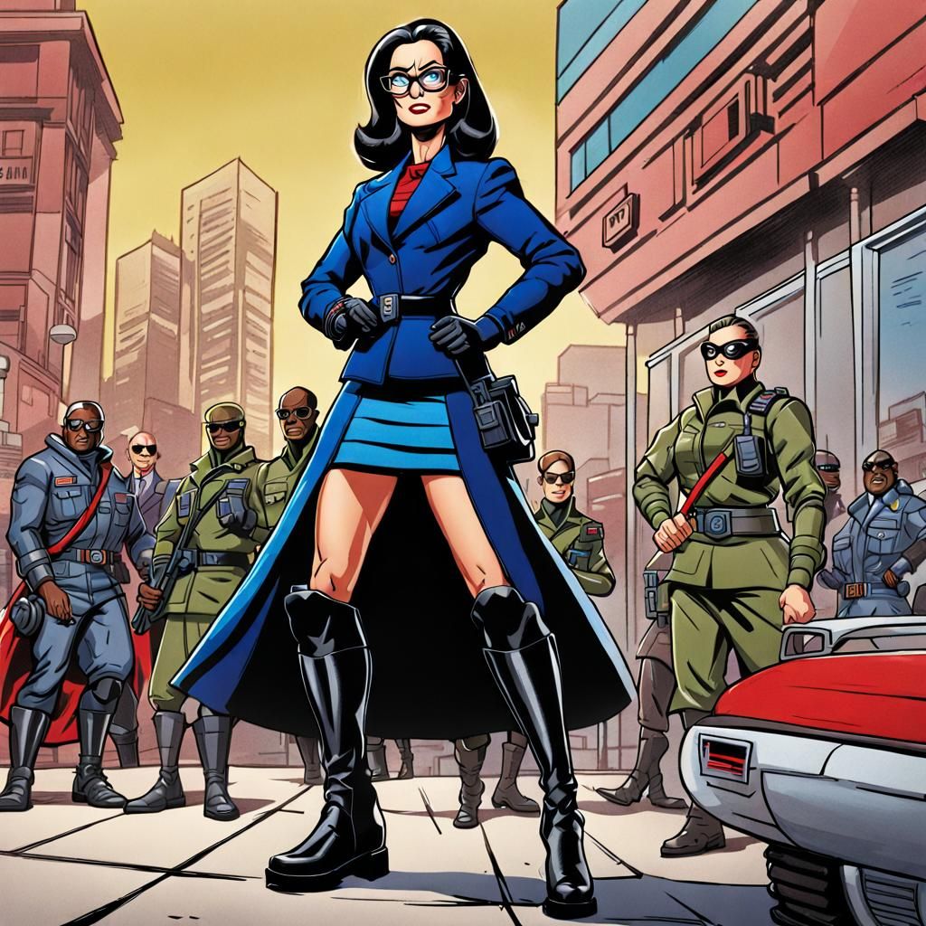 Baroness from GI Joe in Skirt Suit Cartoon