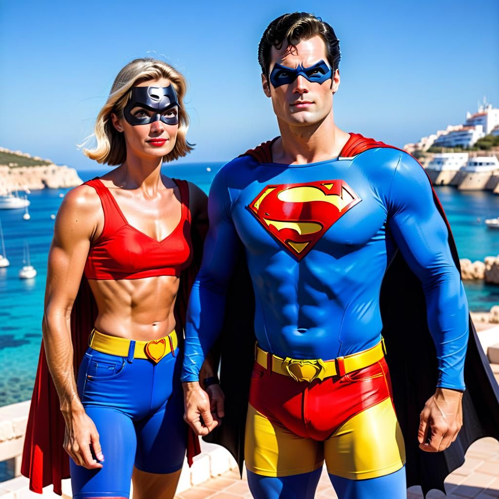 Superheroes on holiday