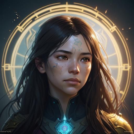 Radiant Portrait: Inner Healing Through Art Nouveau