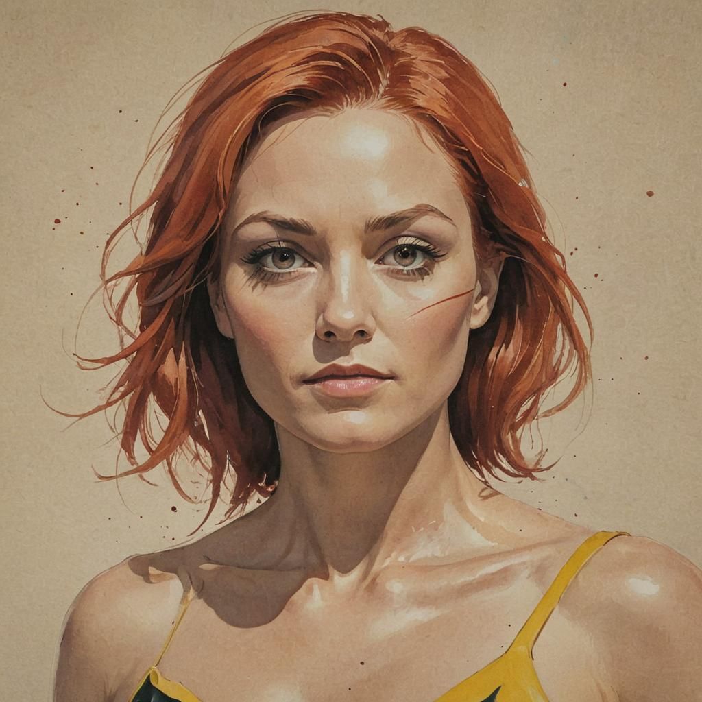 Fiery Self-Portrait: Phoenix's Inner Power