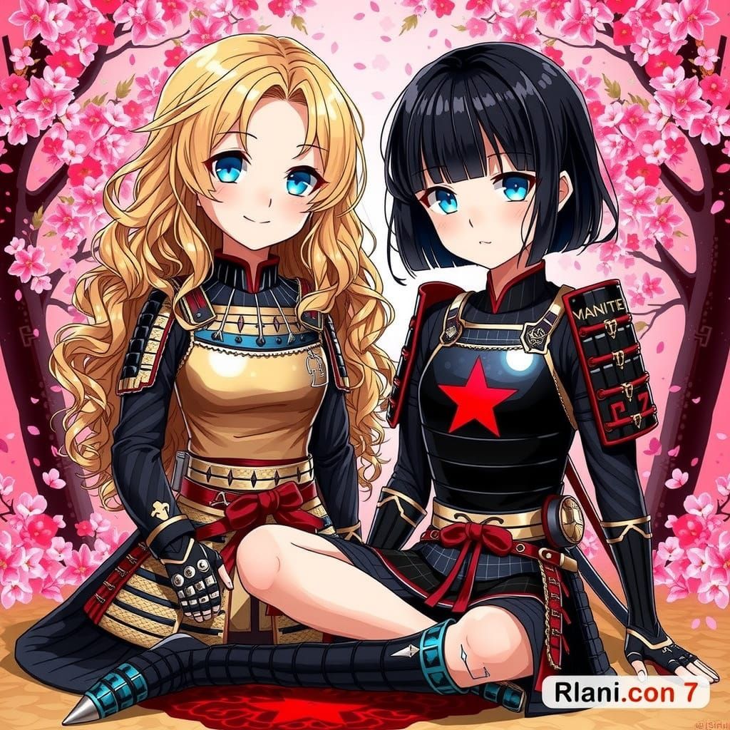 Anime Girls in Sakura Garden, Studio Trigger Style