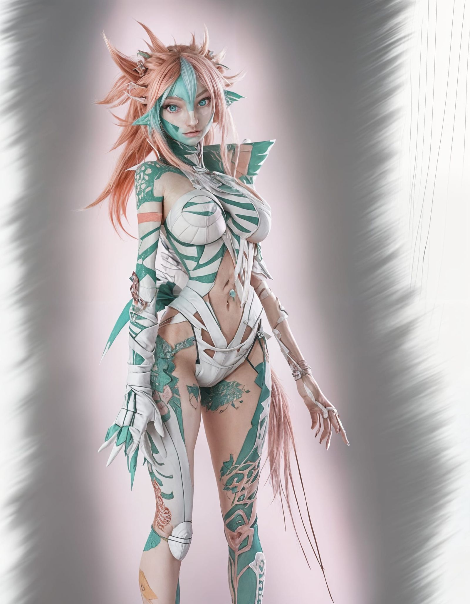 Gwen Tennyson as a Monster Girl in Anime Style