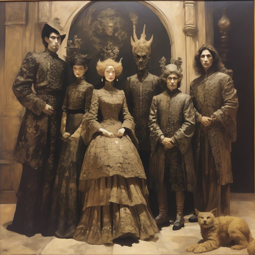 Surrealist Composition Inspired by Mid-Century Masters