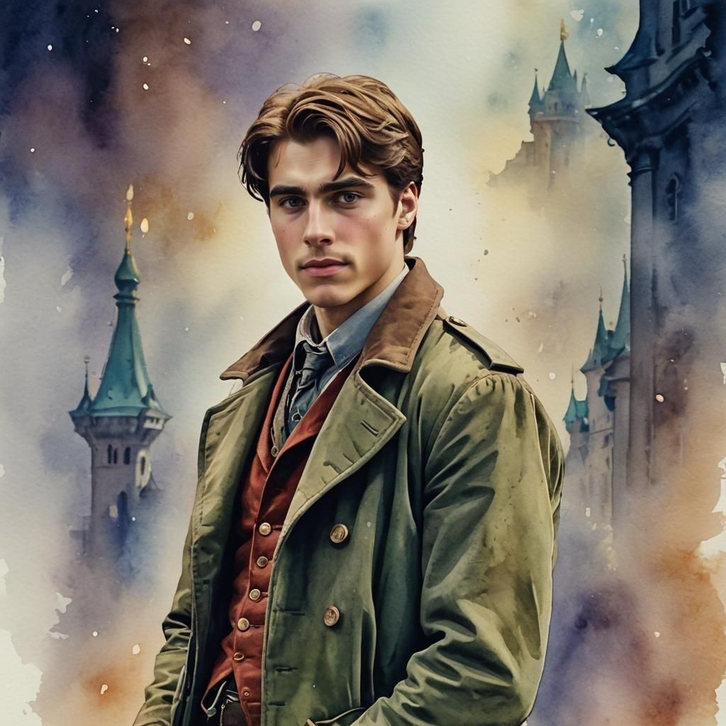 Dmitri from Anastasia in Watercolor Style