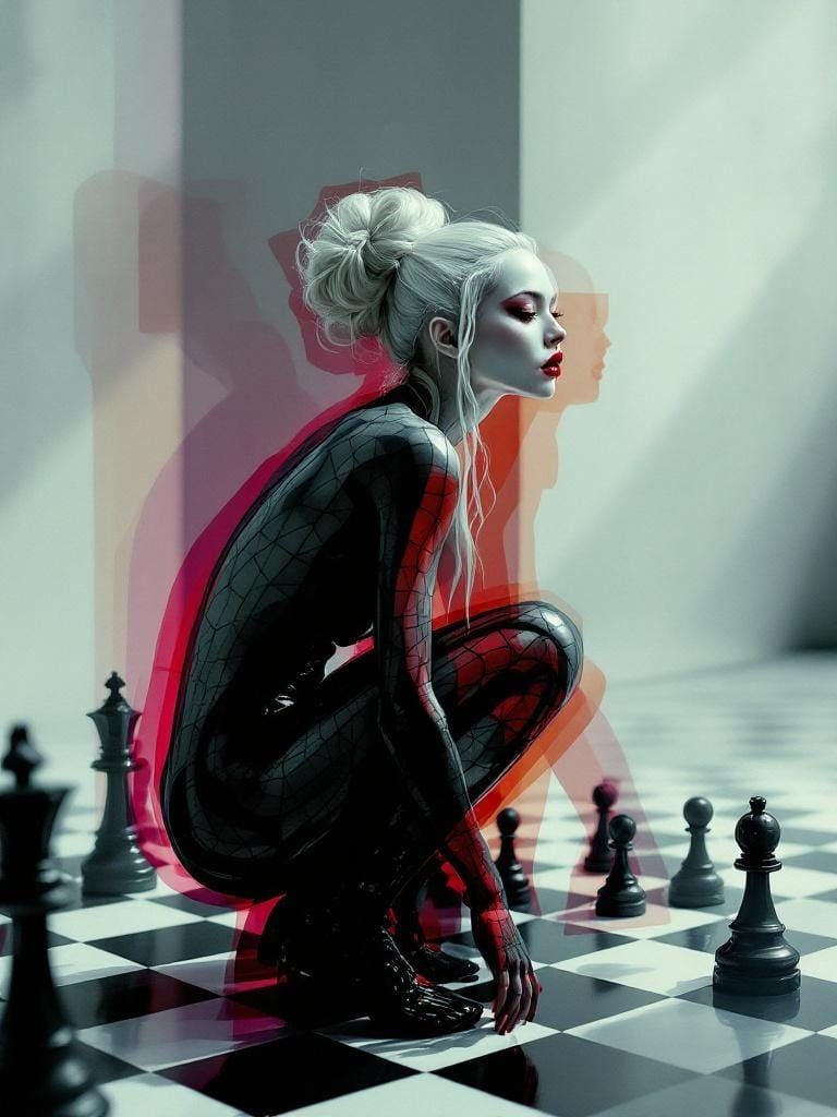 Surreal Figure in Abstract Expressionist Style