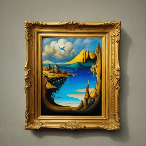 Surreal Melting Yellow Color Oil Painting