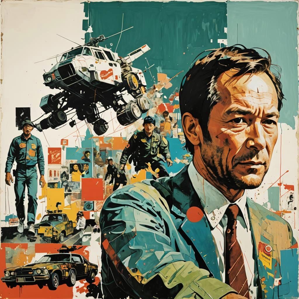 Abstract Action Movie Poster Inspired by Pop Art