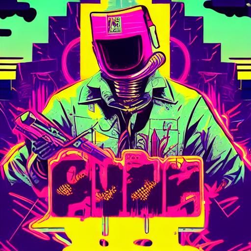 Hotline Miami Synthwave Neon Retro Scene