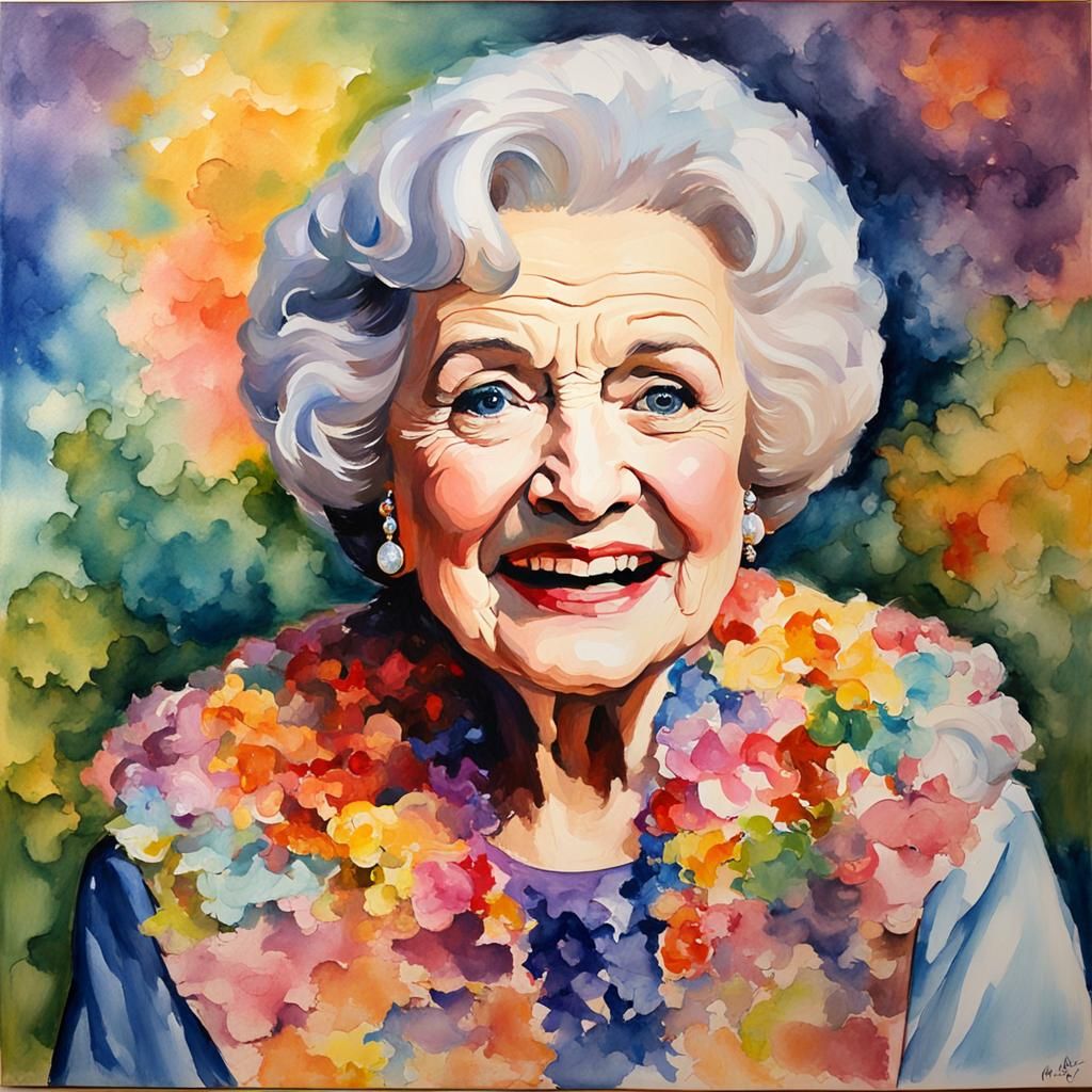 Betty White as Fairy Godmother in Watercolor