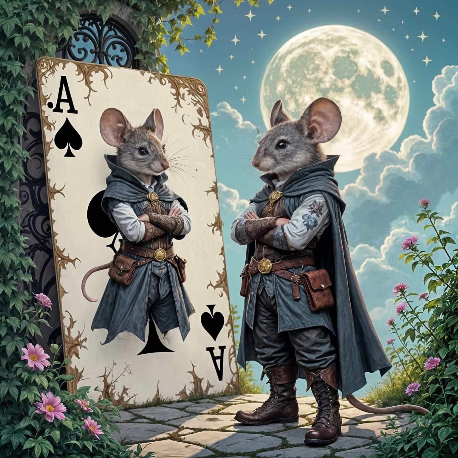 Fantasy Portrait of Mouse Jack of Clubs