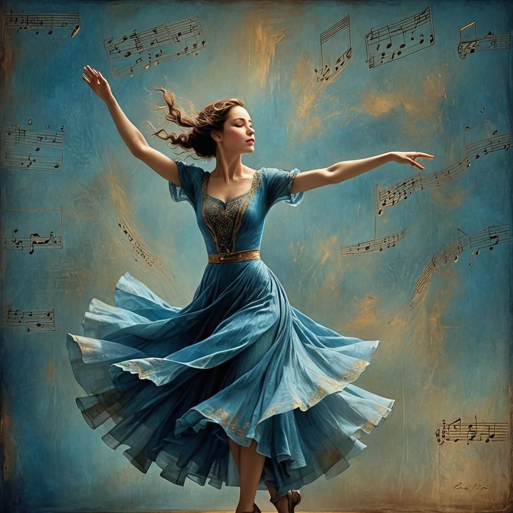 image of Dancing like a Dreamer, a Beautiful Dancer in motio...