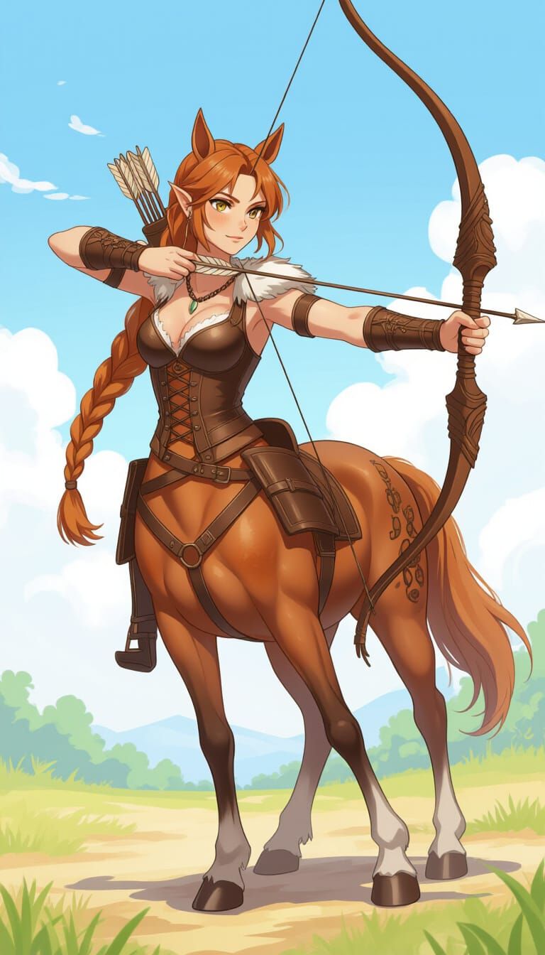 Fantasy Centaur Archer in Anime Style