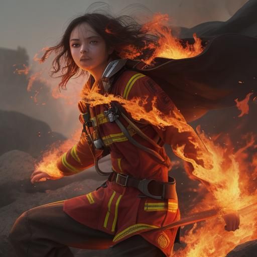 Intense Flames Generated by AI