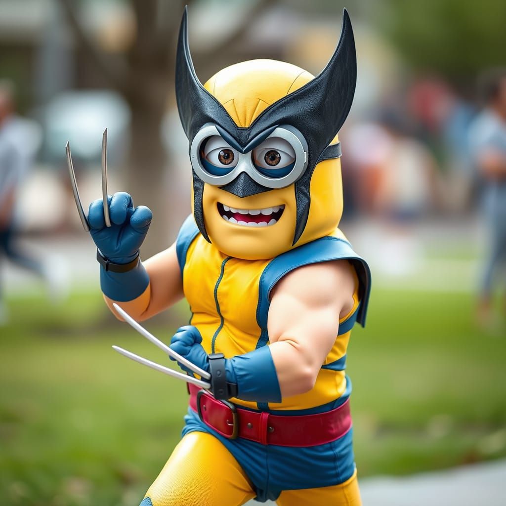 Minion Wolverine cosplay