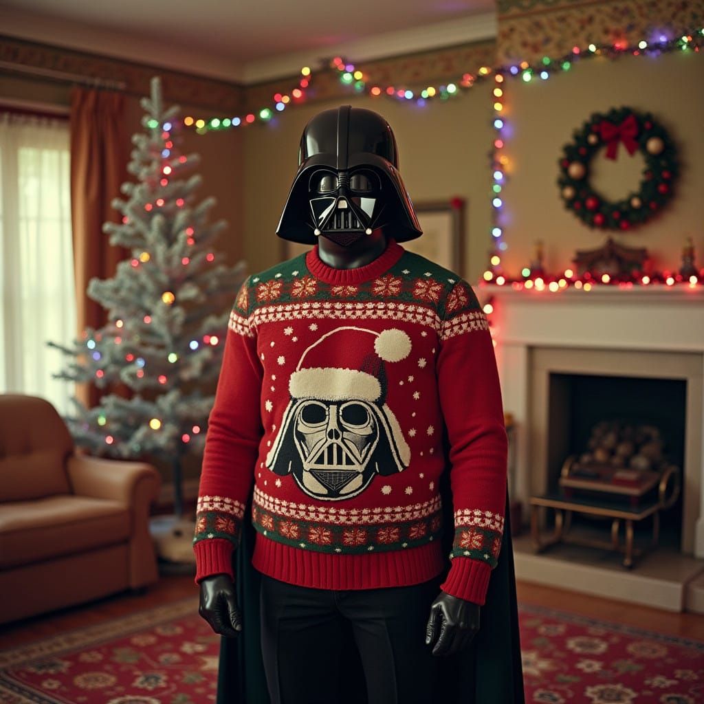 Darth Vader in Retro Holiday Cheer
