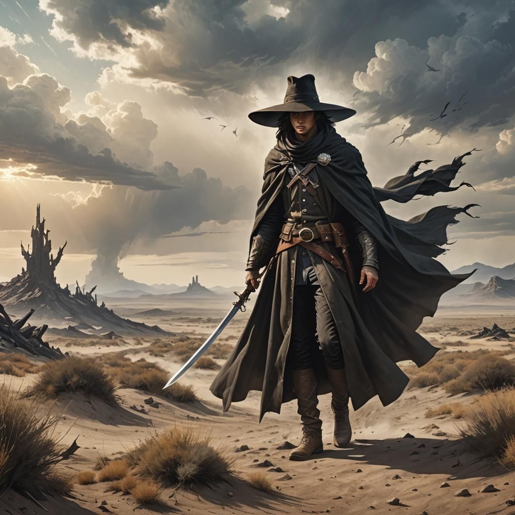 Wasteland Wanderer: Fantasy Art of Solitude