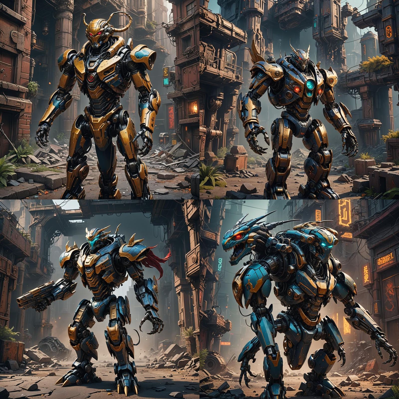 Detailed Viper Robot in Fantasy Concept Art