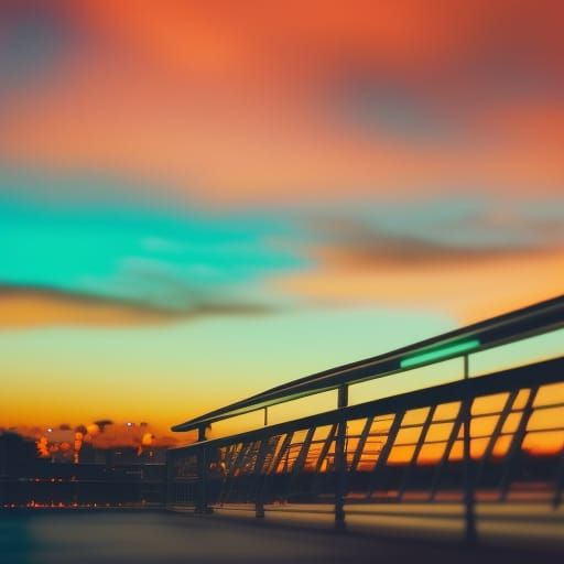 Vibrant Neon Sky Photography with Bokeh