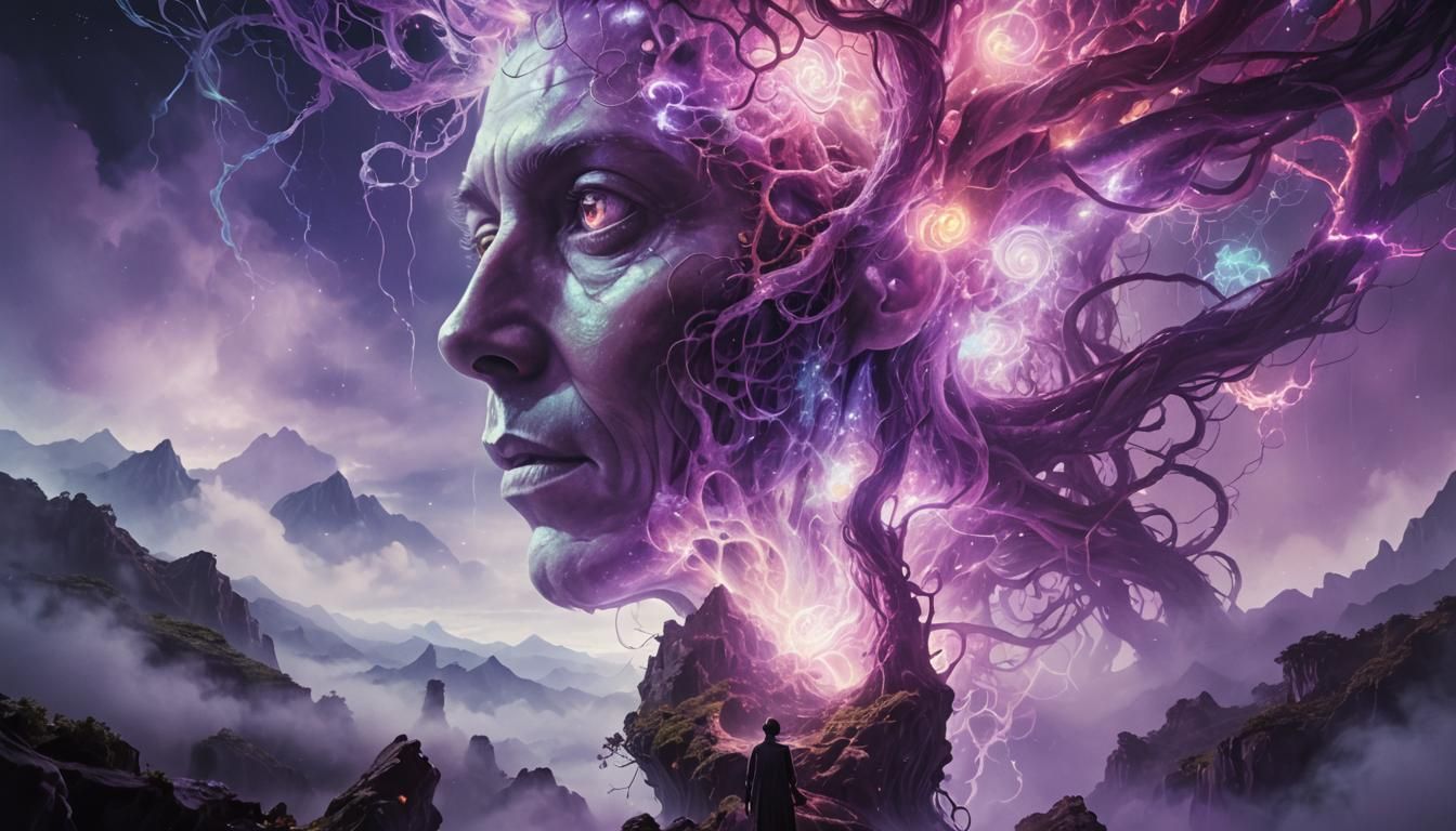 Mystical Being in Eldritch Maximalism Style