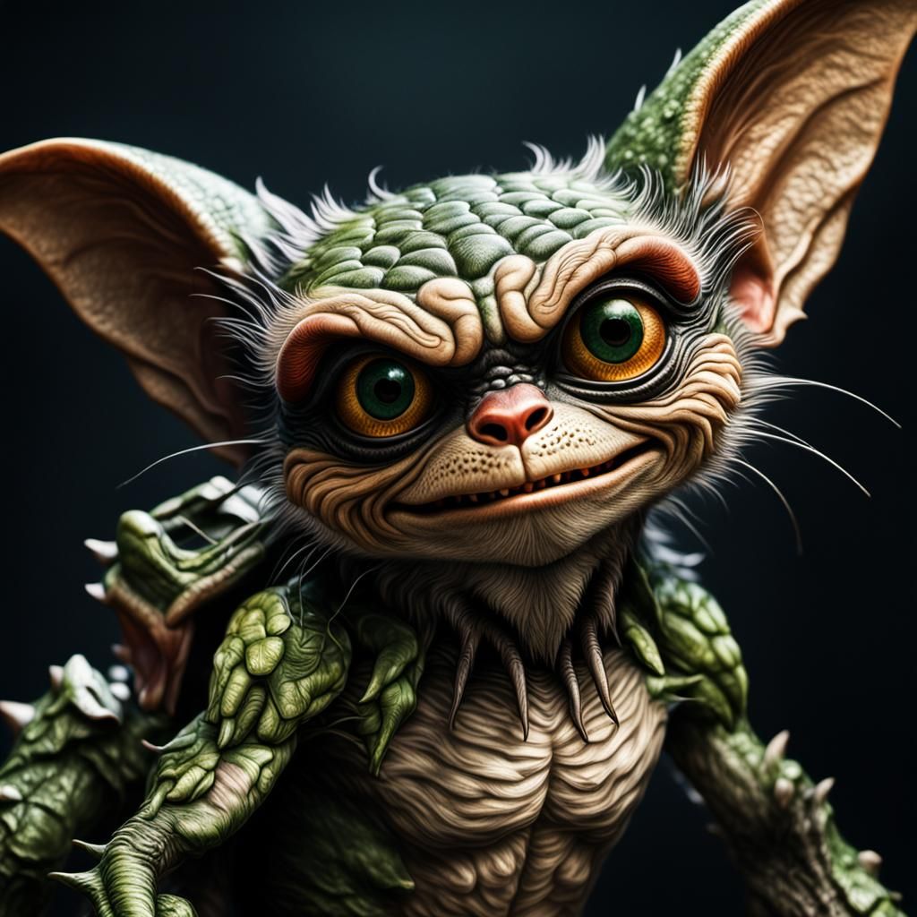 Hyperrealistic Gremlin with Intricate Details in HDR