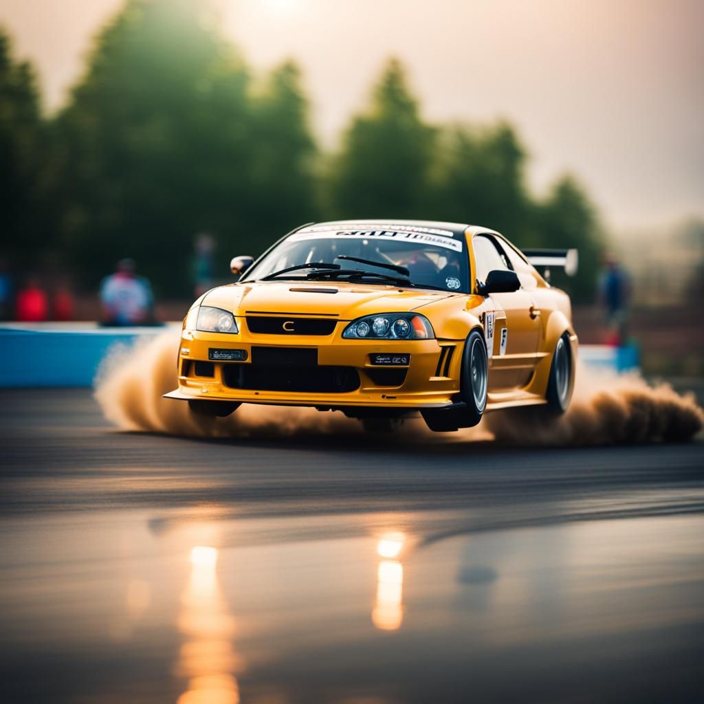 Car Drifting: Professional Photography with Bokeh