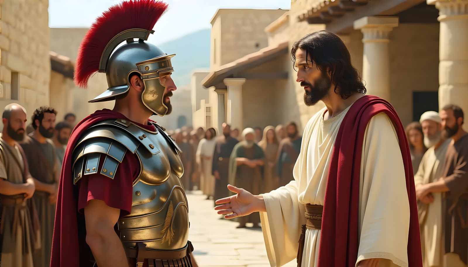 Jesus and the Centurion in Baroque Style