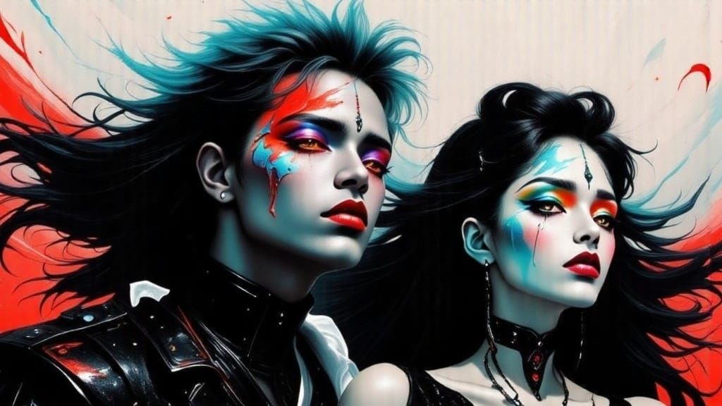 Cyberpunk Goddess in Neon Cityscape