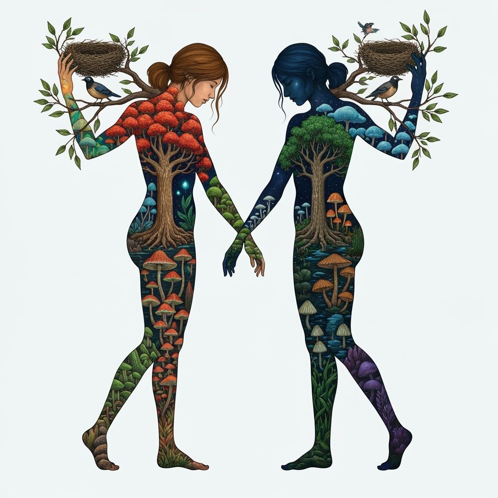 Ethereal Mindscape: Fantasy Plant Kingdom in Cosmic Dance