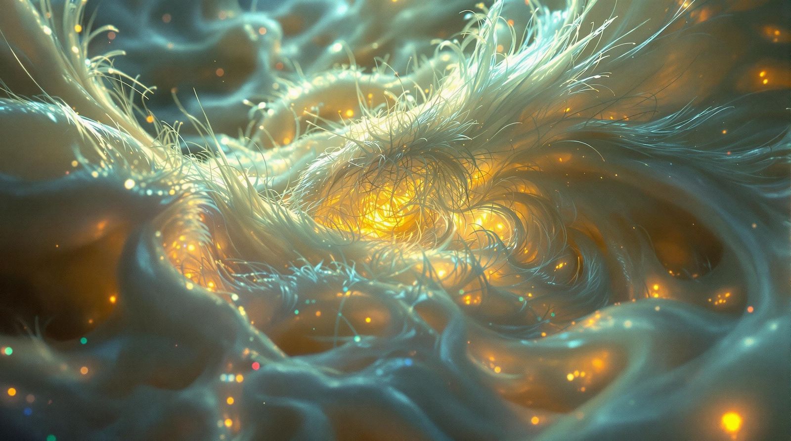 Ethereal, Glowing Mystical Fur in Iridescent Hues