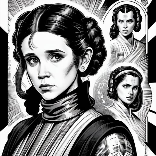 Princess Leia in Comic Book Style