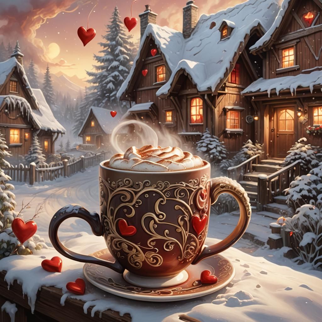 Hot Chocolate Fantasy in Cozy Cottage
