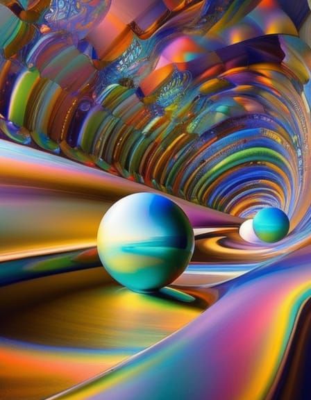 Galactic Time Travel: Retro-Futuristic Art Nouveau