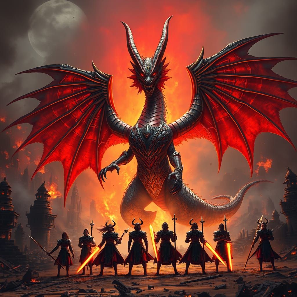 Evil Dragon Goddess Emerges from Post-Apocalyptic Ruins