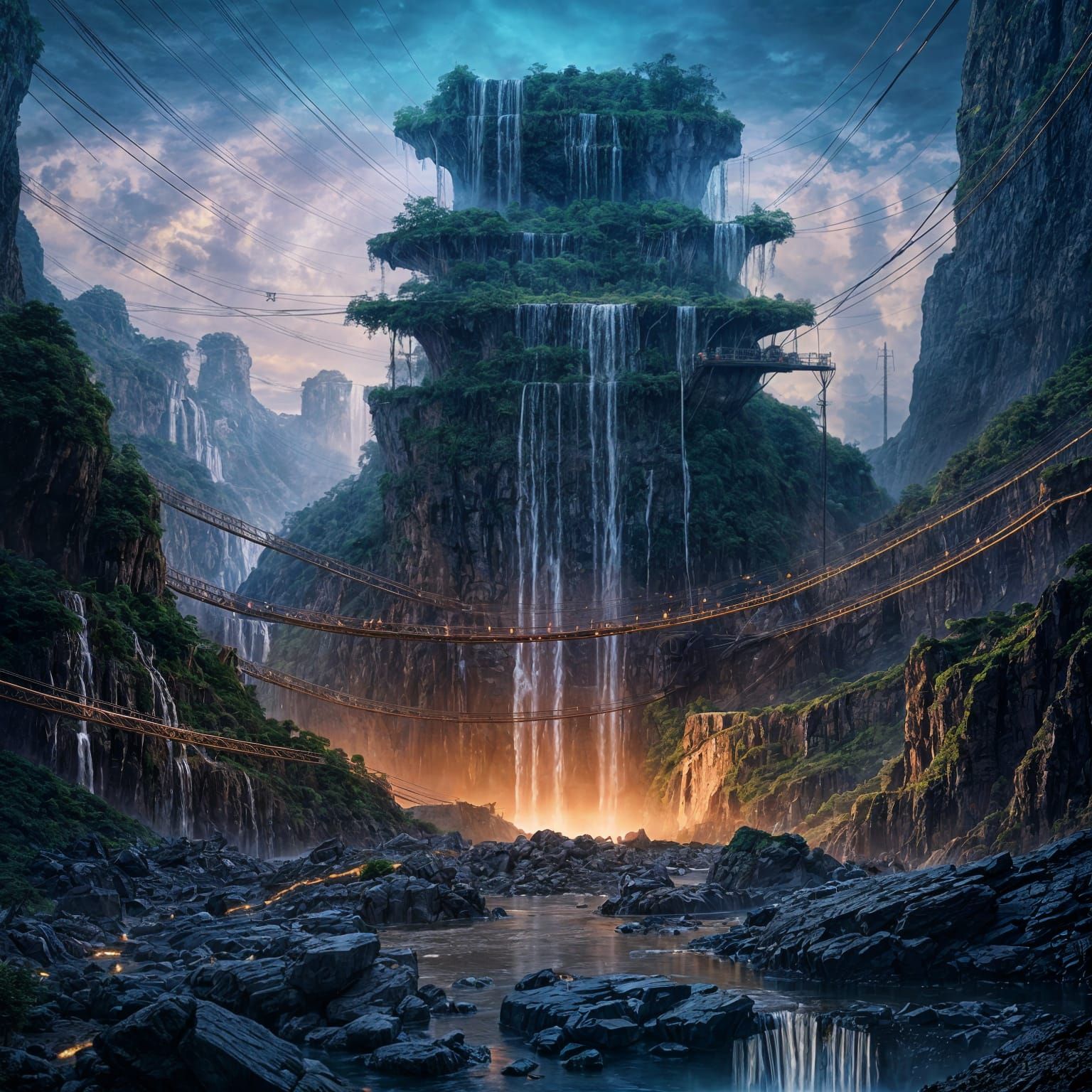 Wire Waterfall: A Vast, Deep Undertone