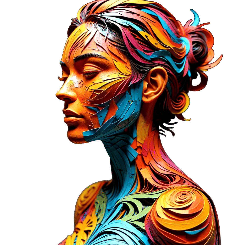 3D Paper Cut Collage Sculpture: Human Kindness