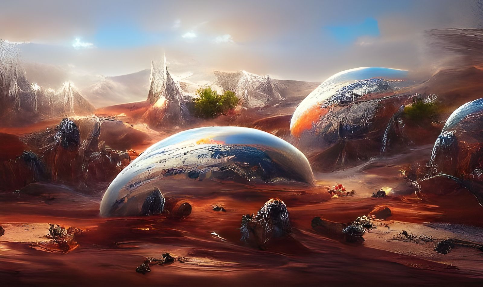 Martian Badlands Digital Matte Painting