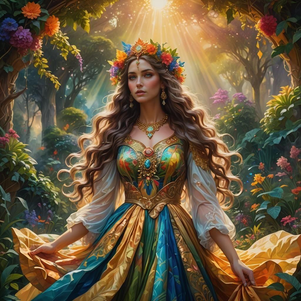Goddess of Creation in Fantasy Concept Art