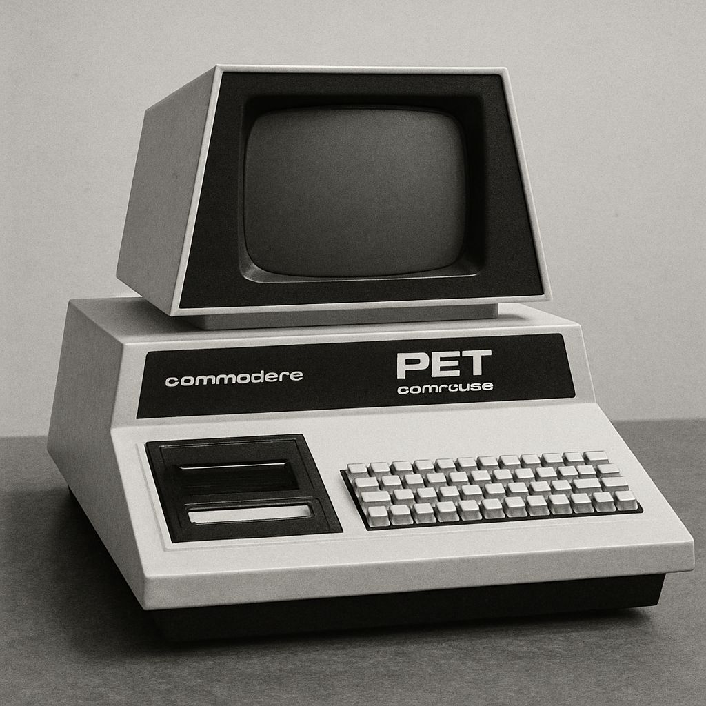 Vintage Commodore Pet Computer, Black and White