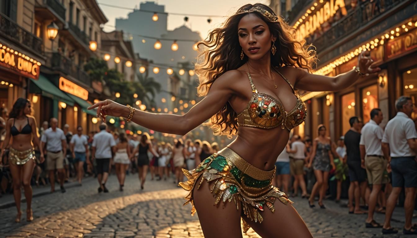 Brazilian woman dancing Tango