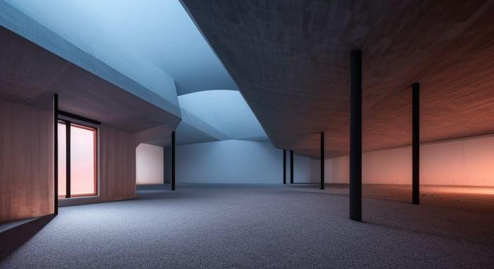 Eerie Sci-Fi Liminal Space in 4K