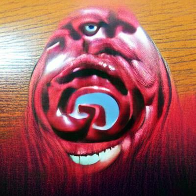 Abstract Crimson Explosion of Color and Energy