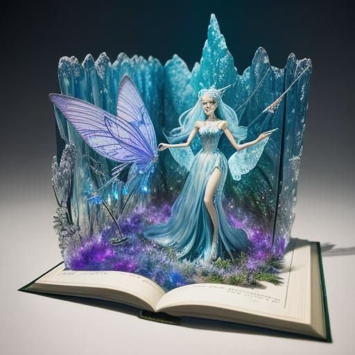 Crystal Fairies in Magical Pop-Up Book, Cinematic Still