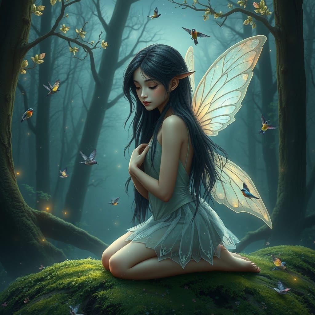 Enchanted Forest Fairy in Lunar Glow