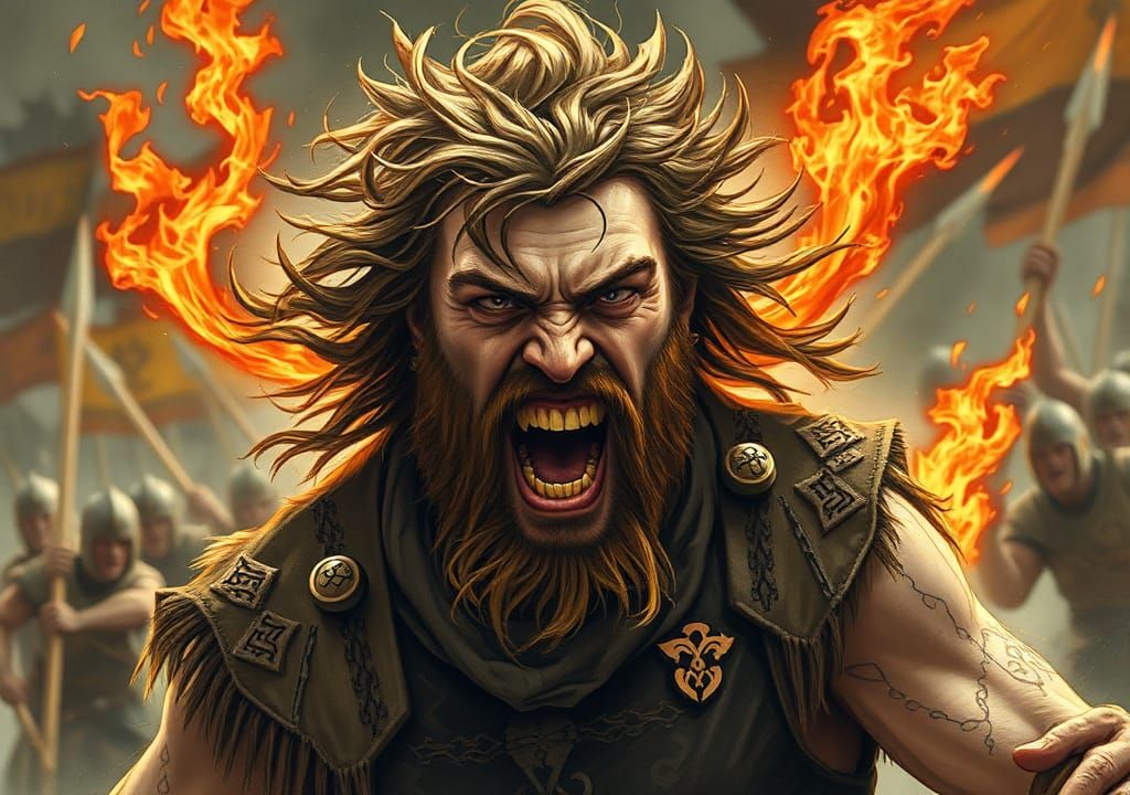 Cú Chulainn's Supernatural Rage in Celtic Battle