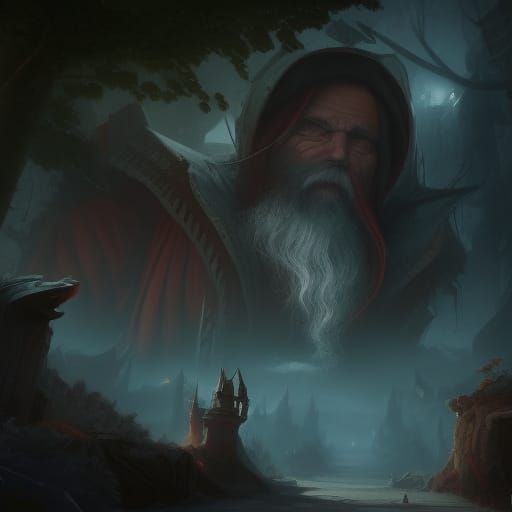 Creepy Santa Stealing Presents: Fantasy Concept Art