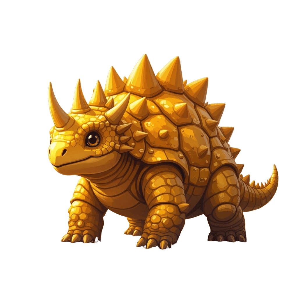 Cute Golden Ankylosaur Image